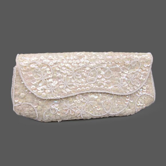 Vintage La Regale Sequin Beaded Evening Bag Clutch in Original Box, Japan - Picture 4 of 11